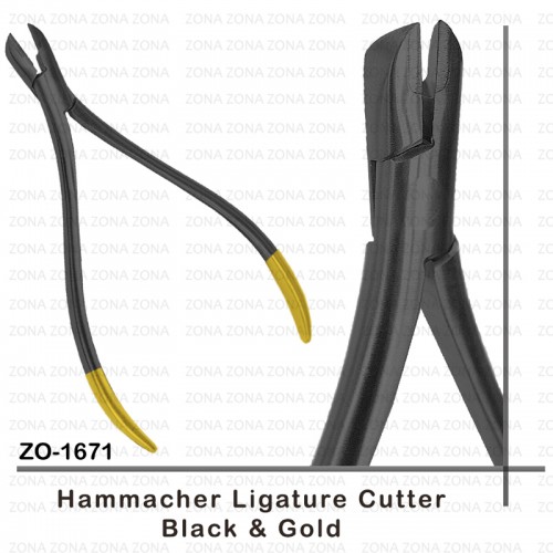 Hammacher Ligature Cutter Black & Gold